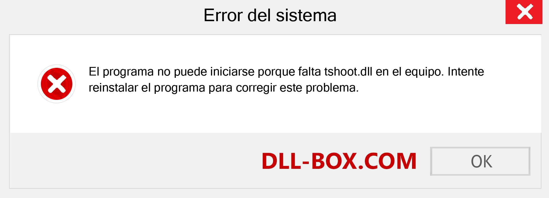 ¿Falta el archivo tshoot.dll ?. Descargar para Windows 7, 8, 10 - Corregir tshoot dll Missing Error en Windows, fotos, imágenes