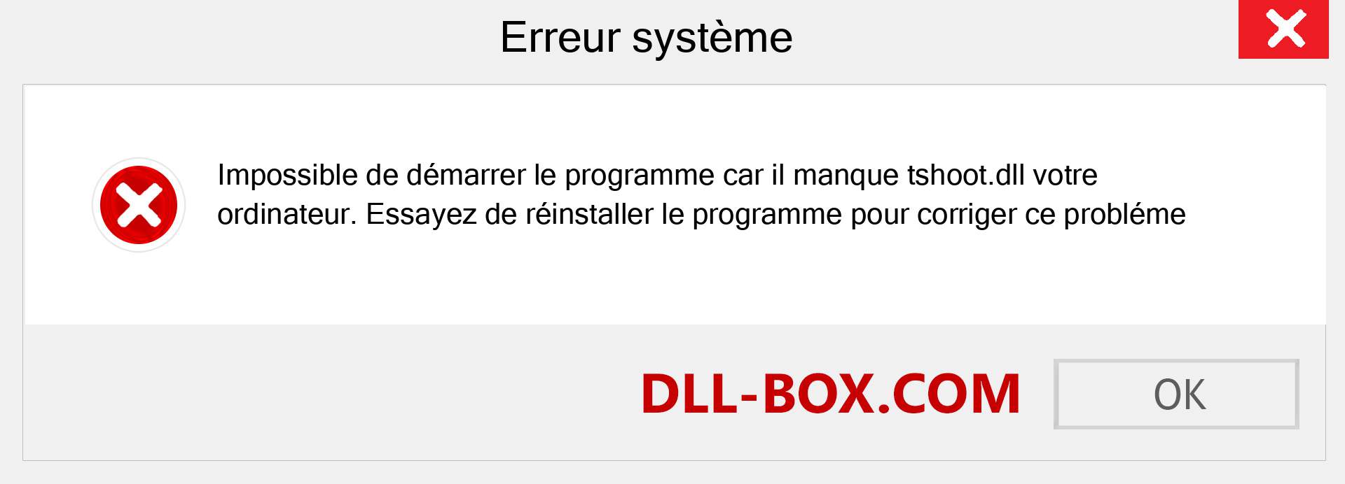 Le fichier tshoot.dll est manquant ?. Télécharger pour Windows 7, 8, 10 - Correction de l'erreur manquante tshoot dll sur Windows, photos, images